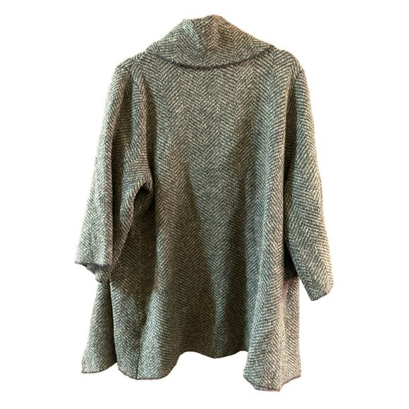 Kenar Women's Plus Size 2X Chevron Waterfall Wool Blend Cardigan Casual Work - Picture 4 of 6